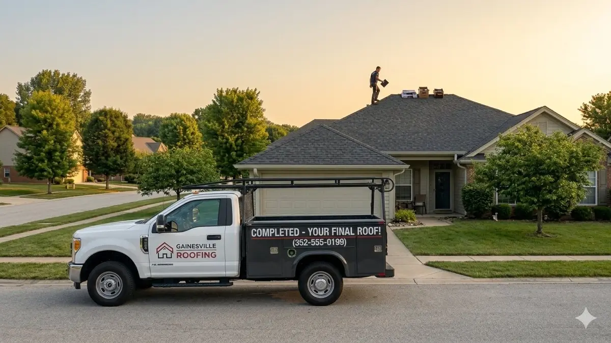 Metal roof flashing installation in Gainesville FL
